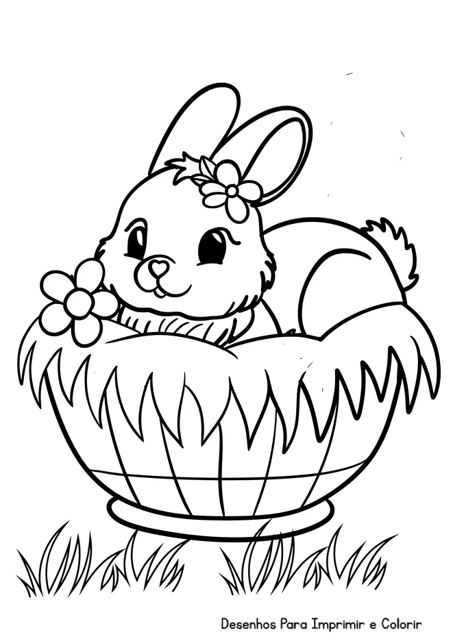 Desenhos da Pascoa para colorir para imprimir e colorir - imagem 6